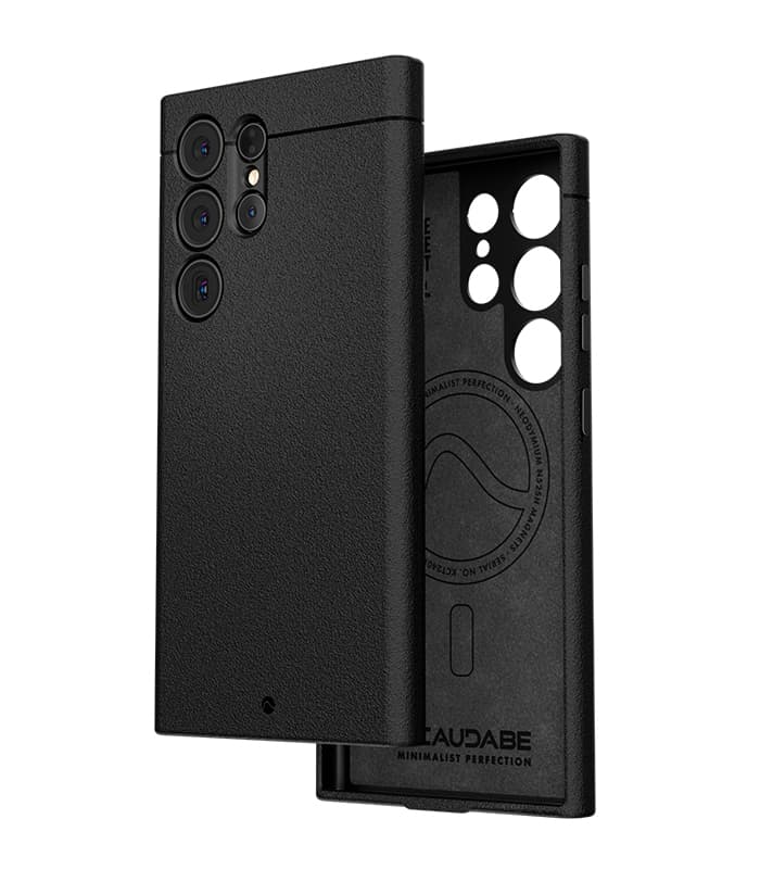 Caudabe Sheath Case with Magnets for Samsung Galaxy S24 Ultra - Black