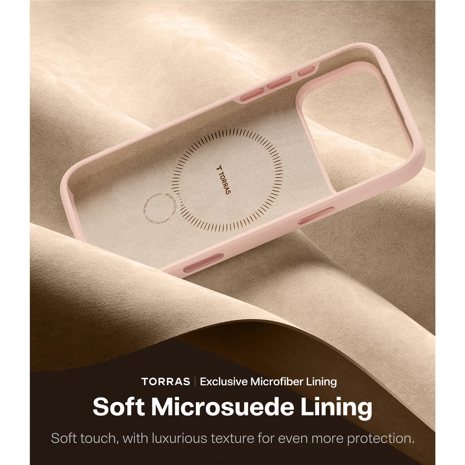 Torras Ostand Silicone MagSafe Case iPhone 17 Pro - Rain Mist Pink - Mac Addict
