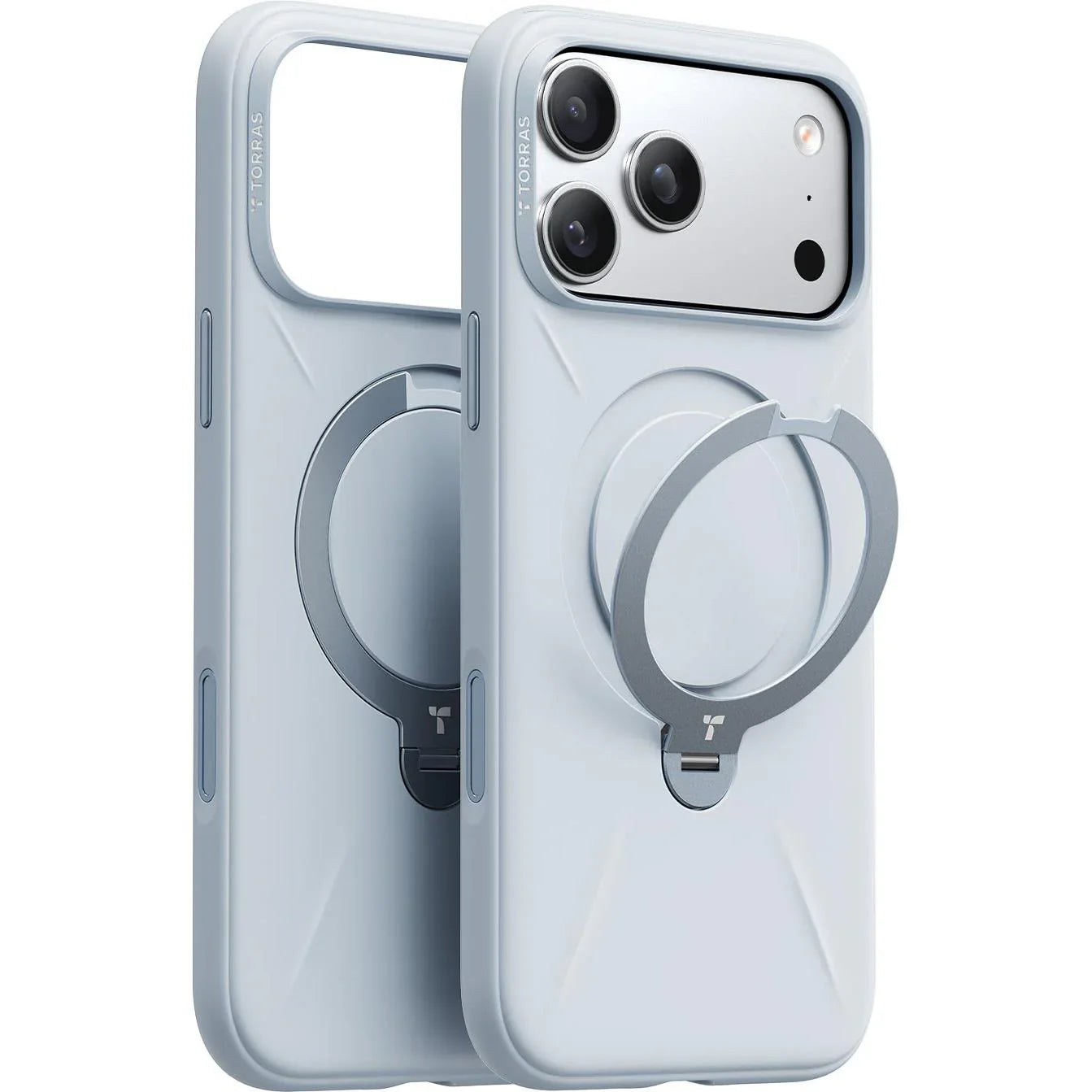 Torras Ostand Silicone MagSafe Case iPhone 17 Pro Max - Baby Blue - Mac Addict