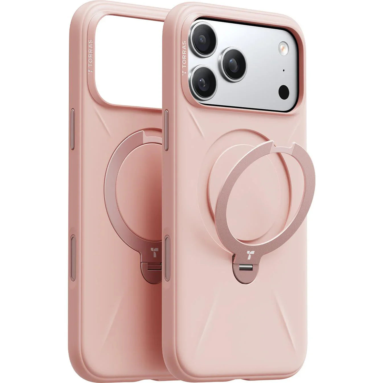 Torras Ostand Silicone MagSafe Case iPhone 17 Pro Max - Rain Mist Pink - Mac Addict