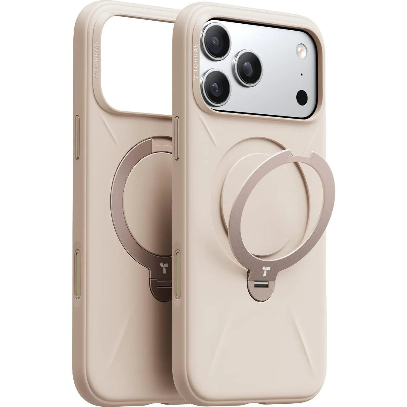 Torras Ostand Silicone MagSafe Case iPhone 17 Pro - Modern Brown - Mac Addict