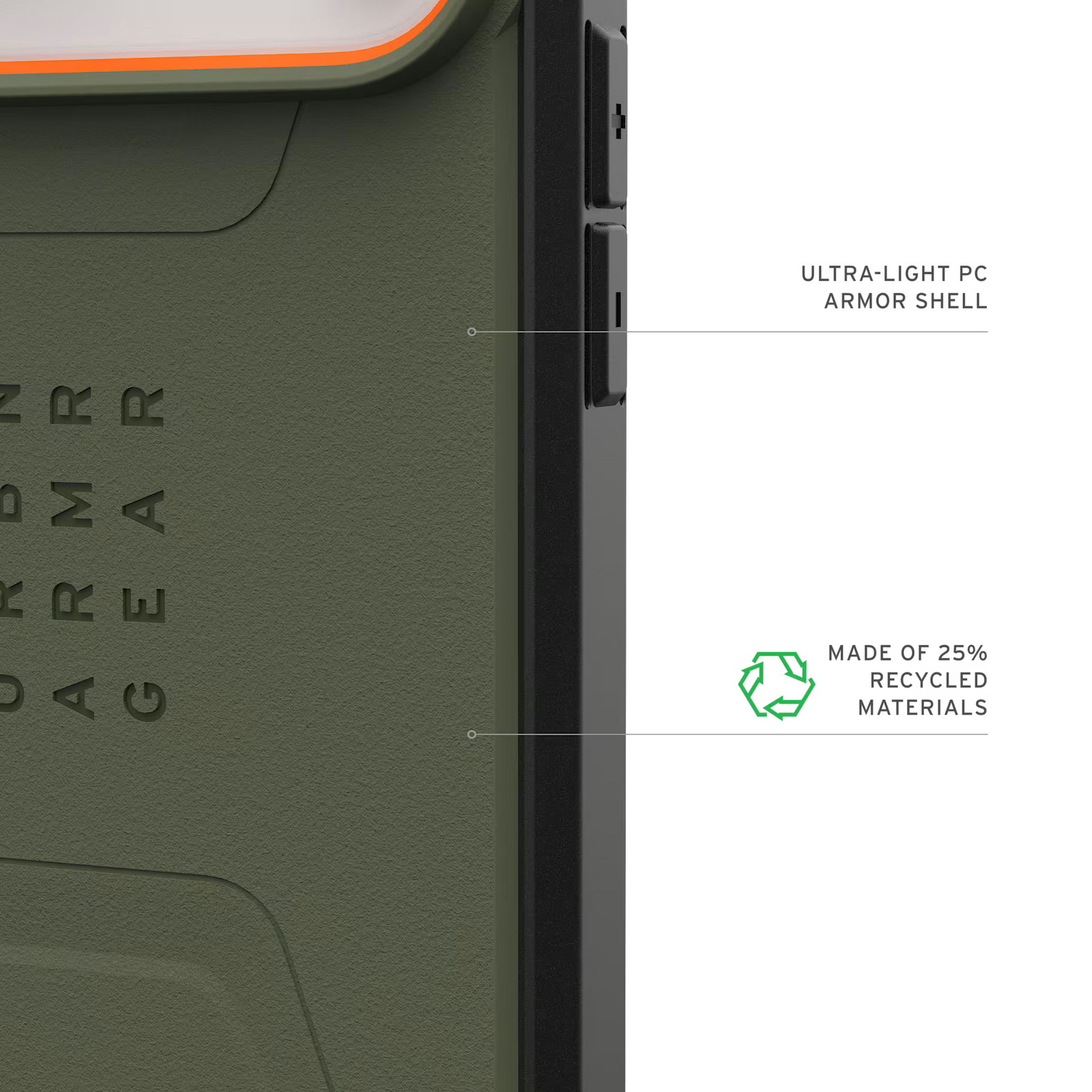 Civilian MagSafe Case for iPhone 18 Pro 6.3 in Olive/Orange - UAG