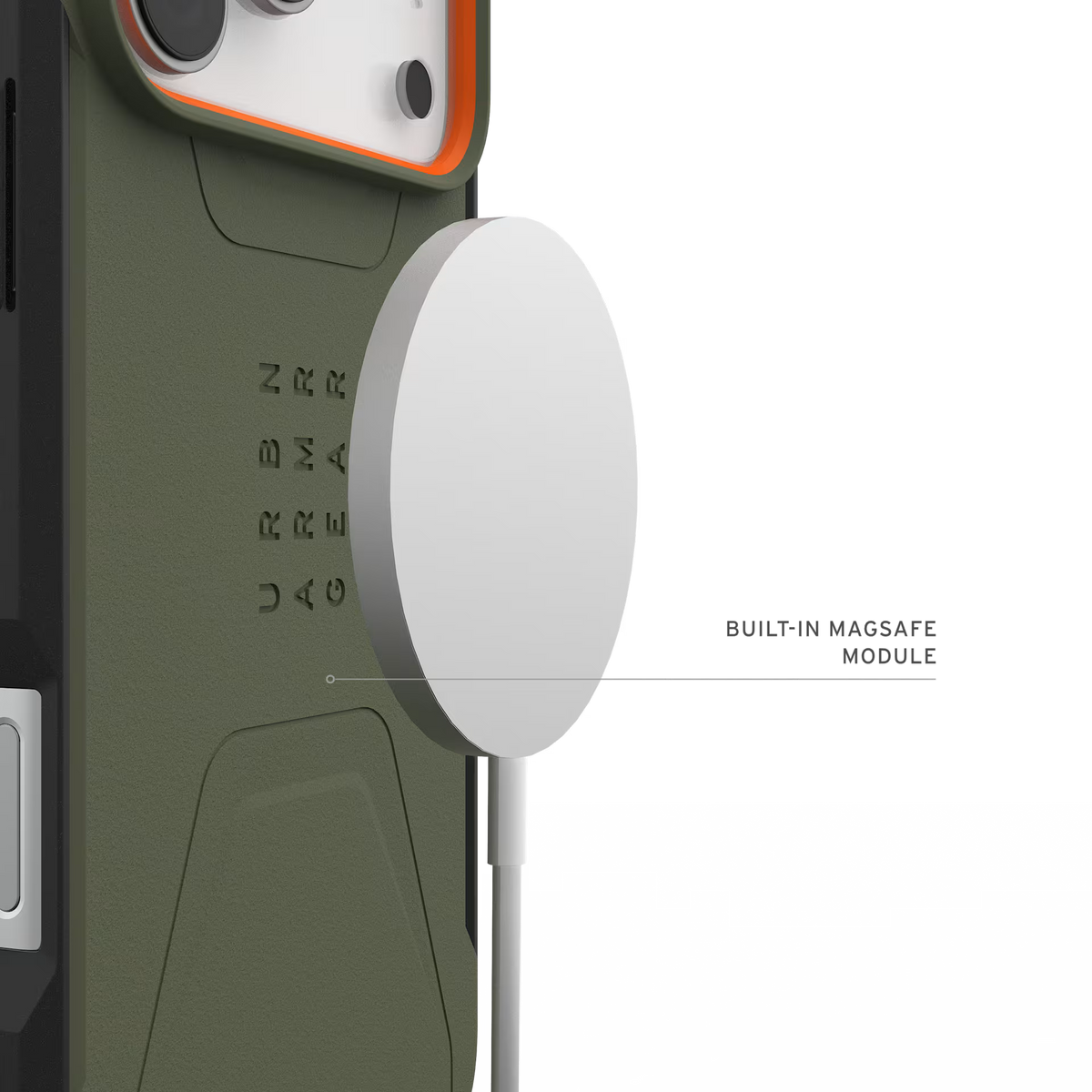 Civilian MagSafe Case for iPhone 18 Pro 6.3 in Olive/Orange - UAG