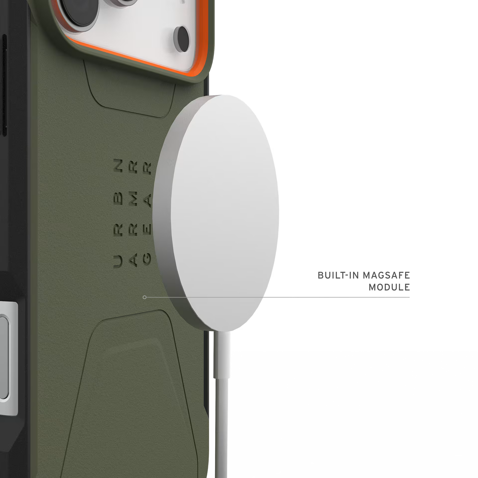 Civilian MagSafe Case for iPhone 18 Pro 6.3 in Olive/Orange - UAG