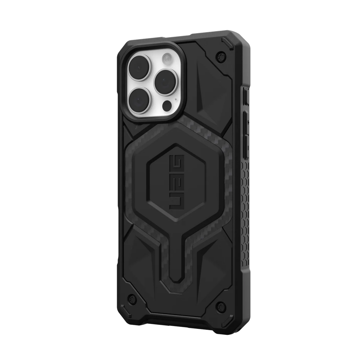 UAG Monarch Pro iPhone 16 Pro 6.3 Case &amp; MagSafe - Carbon Fibre Black