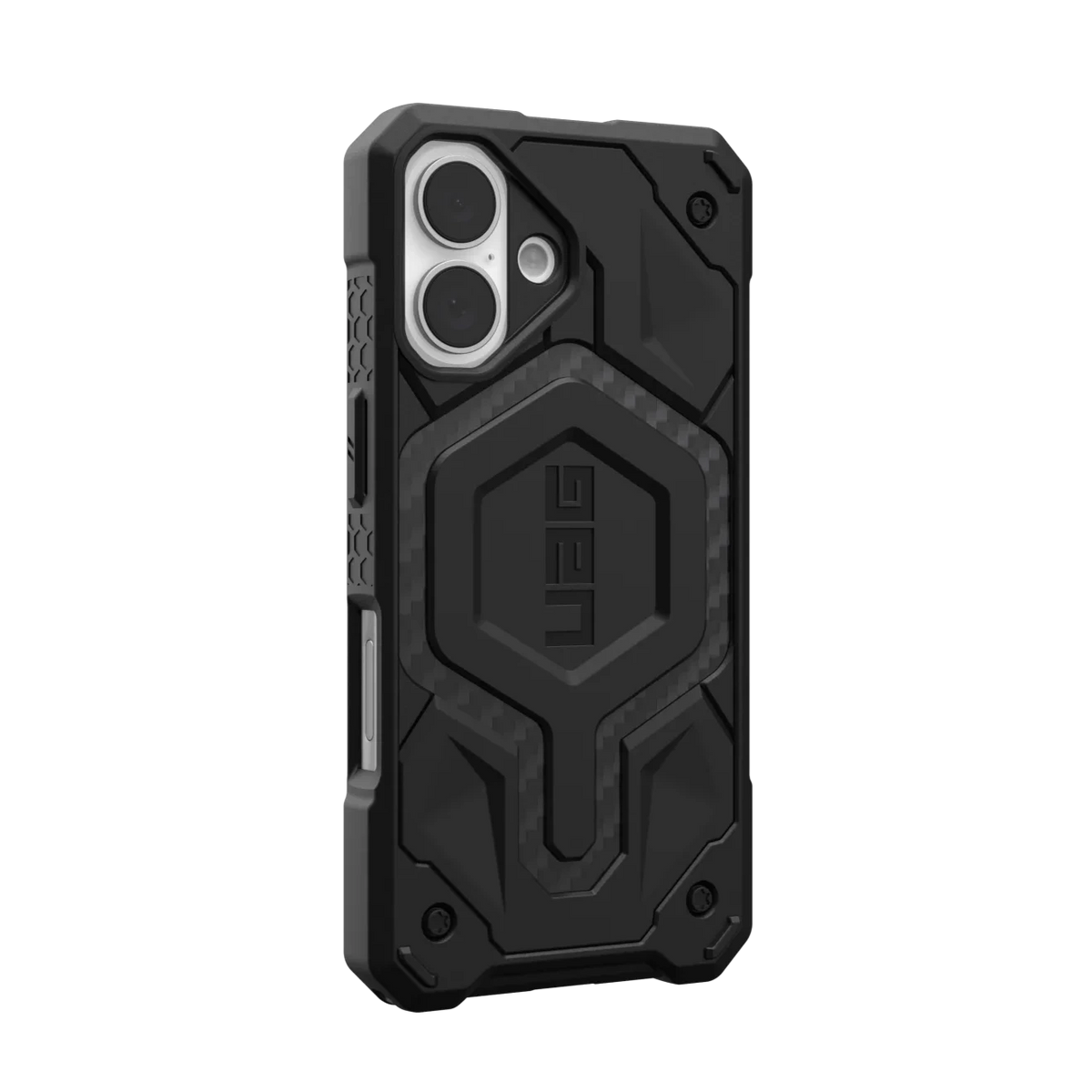 UAG Monarch Pro iPhone 16 6.1 Standard Case &amp; MagSafe - Carbon Fibre Black