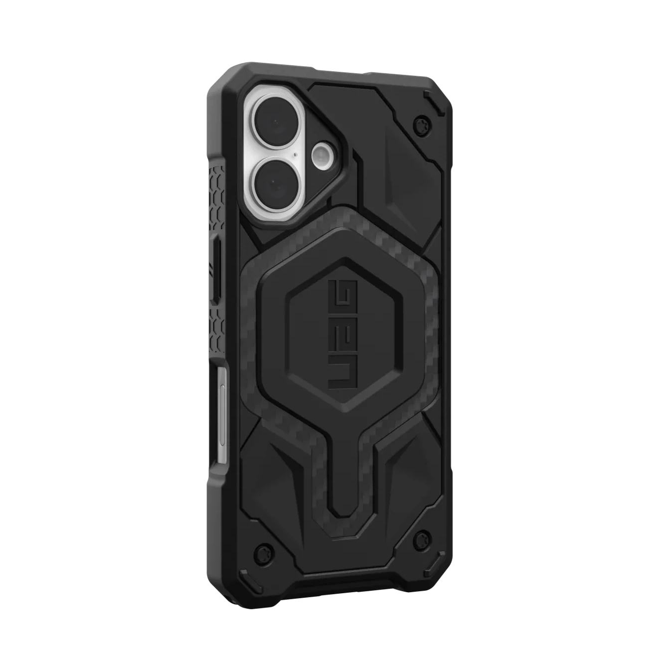 UAG Monarch Pro iPhone 16 6.1 Standard Case & MagSafe - Carbon Fibre Black