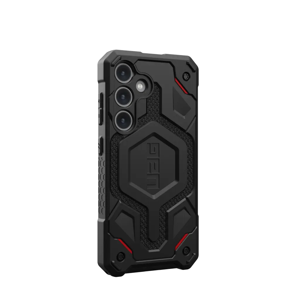 UAG Monarch Pro Rugged Case & Magnet Samsung S24 5G 6.2 - Kevlar Black - Mac Addict