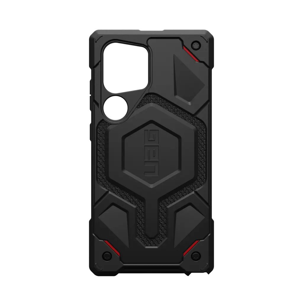 UAG Monarch Pro Rugged Case & Magnet Samsung S24 Ultra 5G 6.8 - Kevlar Black - Mac Addict