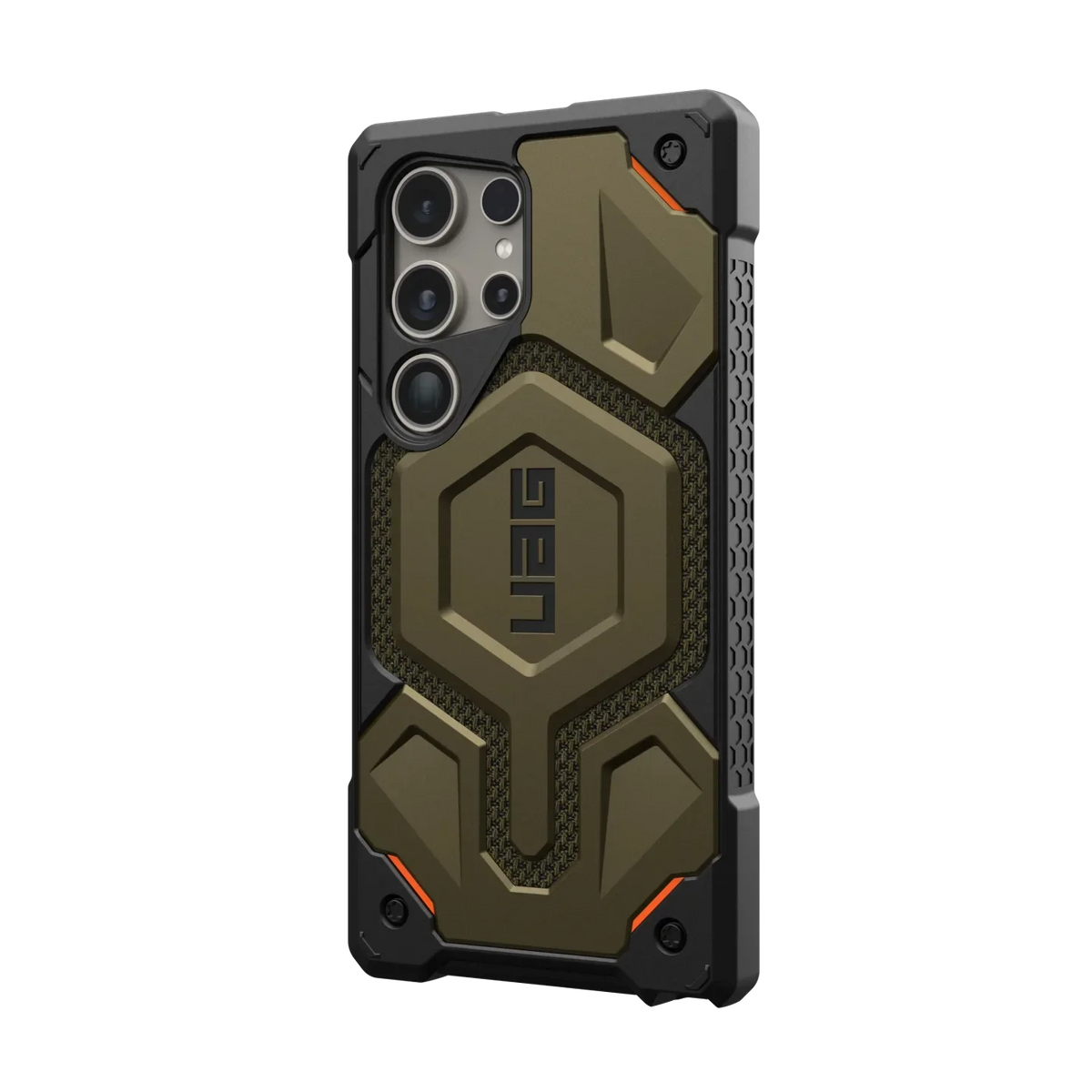 UAG Monarch Pro Rugged Case &amp; Magnet Samsung S24 Ultra 5G 6.8 - Kevlar Green - Mac Addict