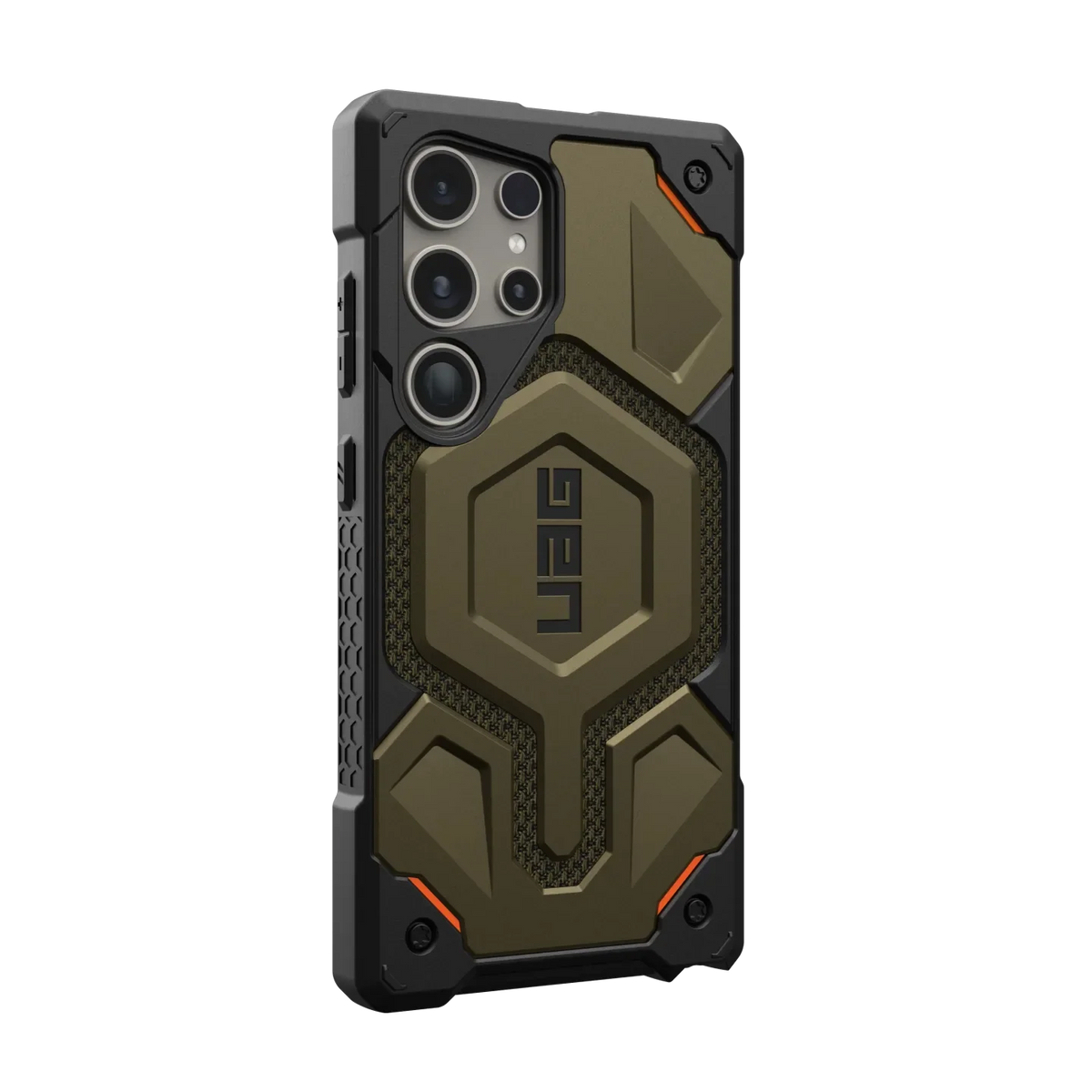 UAG Monarch Pro Rugged Case & Magnet Samsung S24 Ultra 5G 6.8 - Kevlar Green - Mac Addict