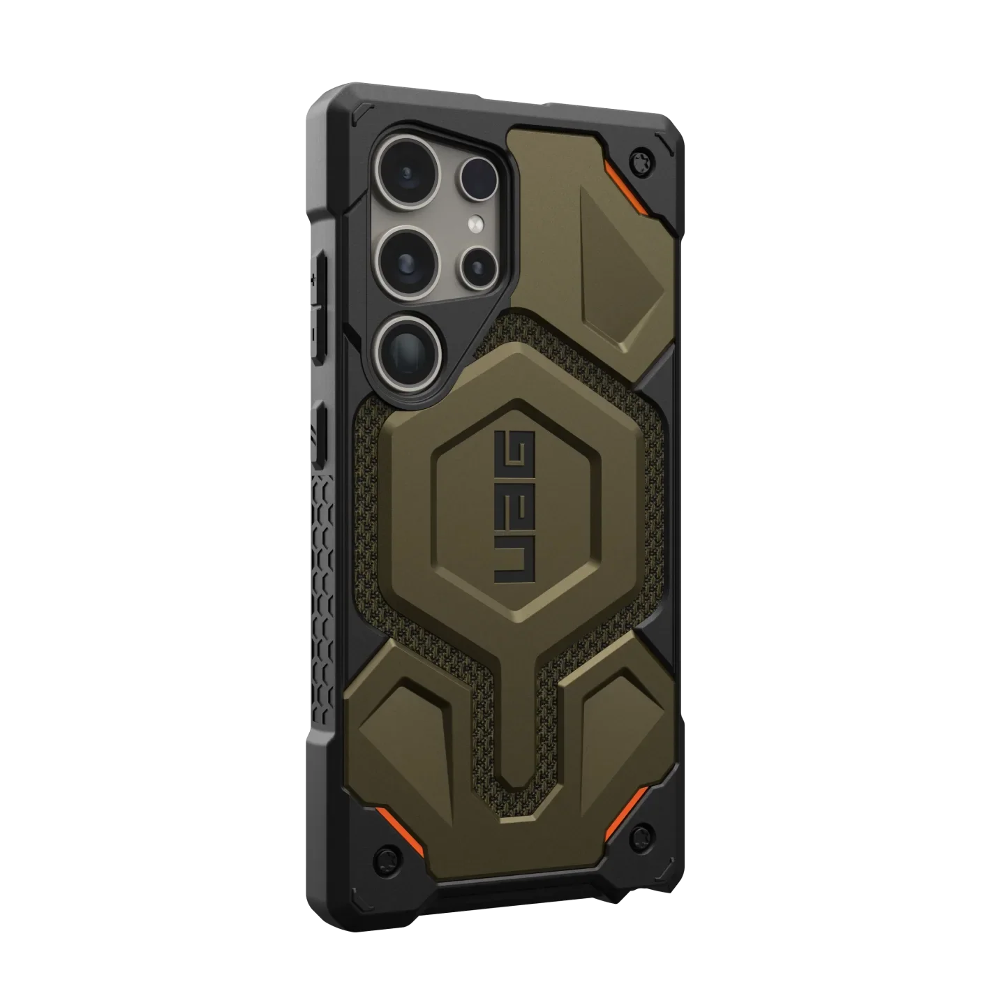 UAG Monarch Pro Rugged Case & Magnet Samsung S24 Ultra 5G 6.8 - Kevlar Green - Mac Addict
