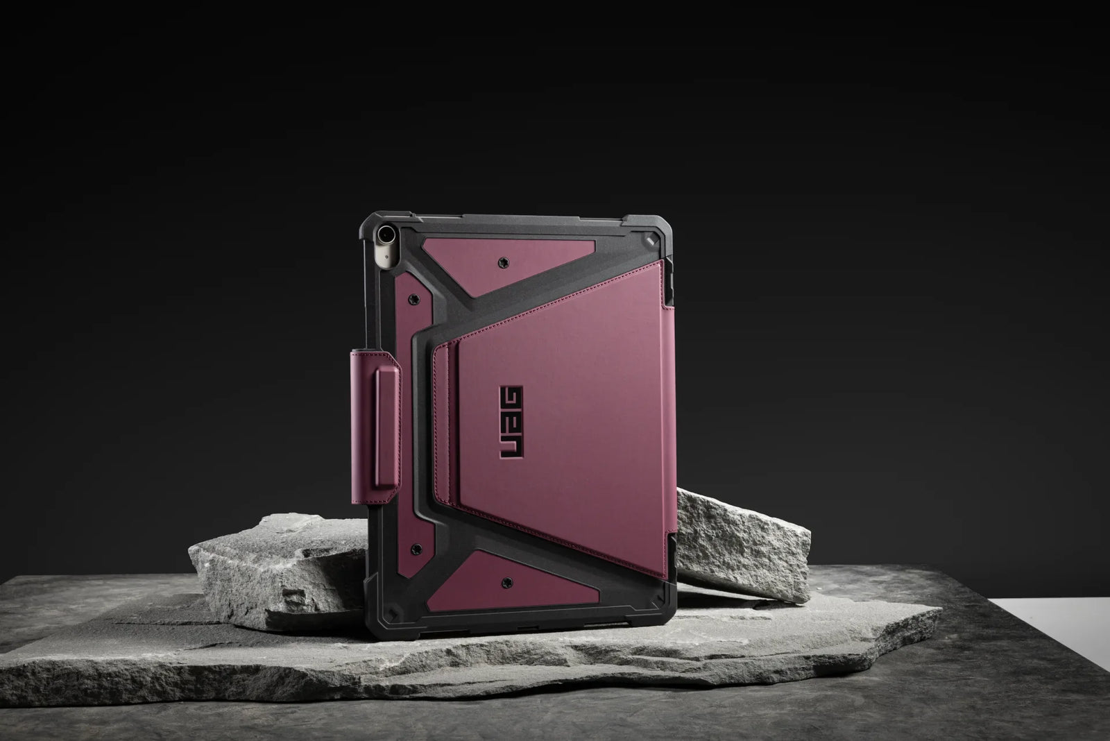 UAG Metropolis SE Folio Rugged Case iPad Air 11 M2 & M3 / Air 4th & Air 5th - Bordeaux Maroon - Mac Addict