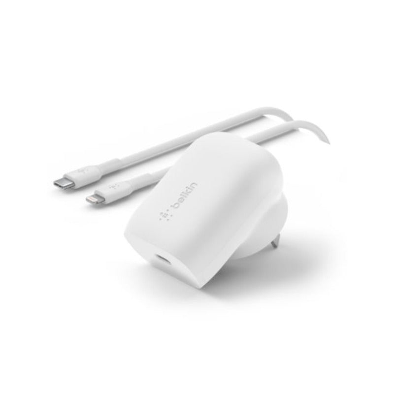 Belkin 30W USB-C 3.0 PPS Wall Charger C-Lightning Cable - White
