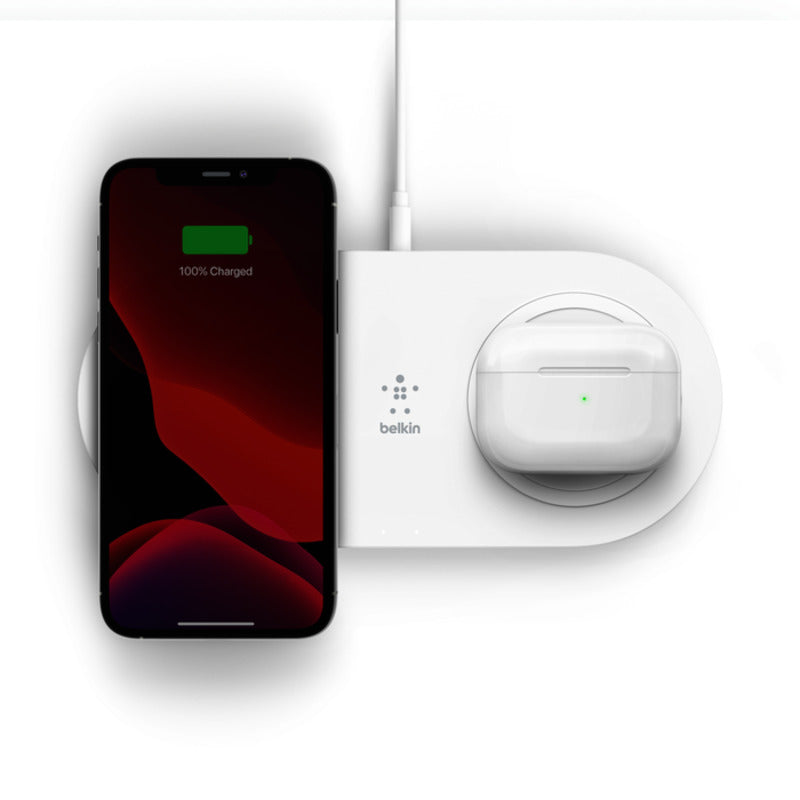 Belkin BoostCharge 15W Dual Wireless Charging Pads White