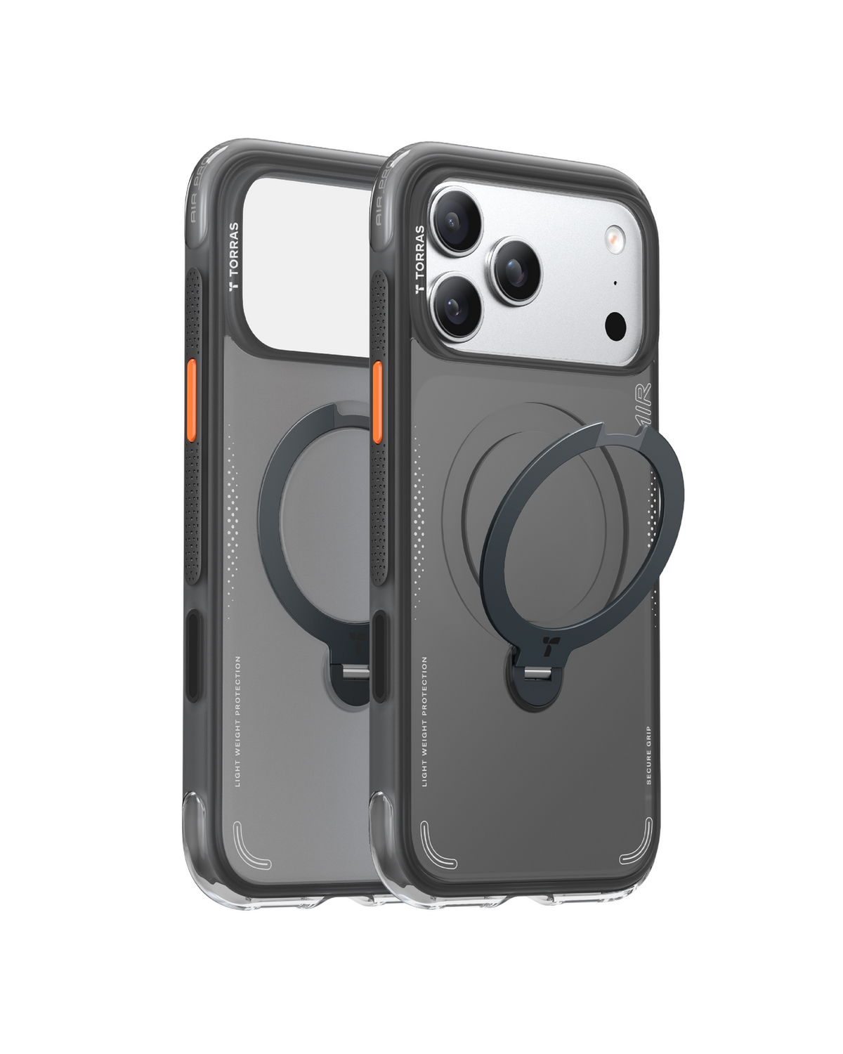 Ostand Q3 Spin Air MagSafe Case iPhone 18 Pro Max in Smoke/Black - Torras
