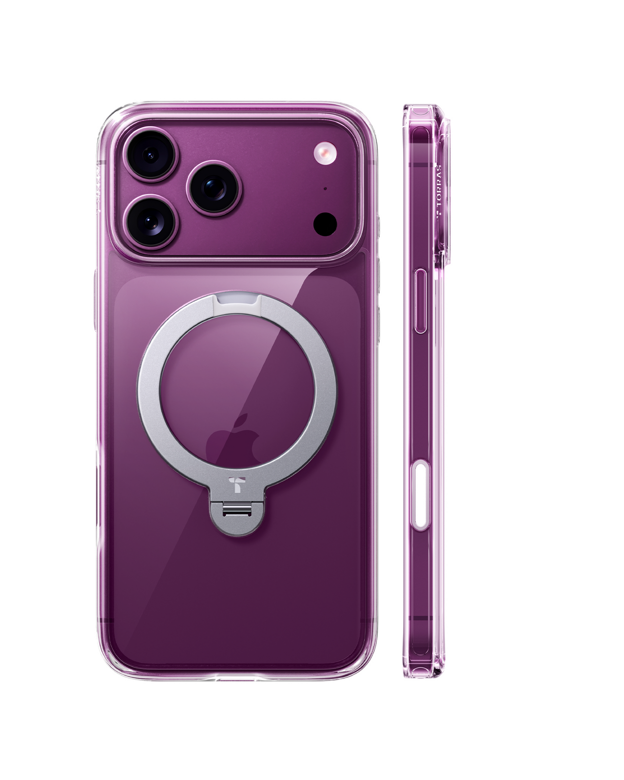 Ostand Q3 Spin MagSafe Case iPhone 18 Pro in Clear/Silver - Torras