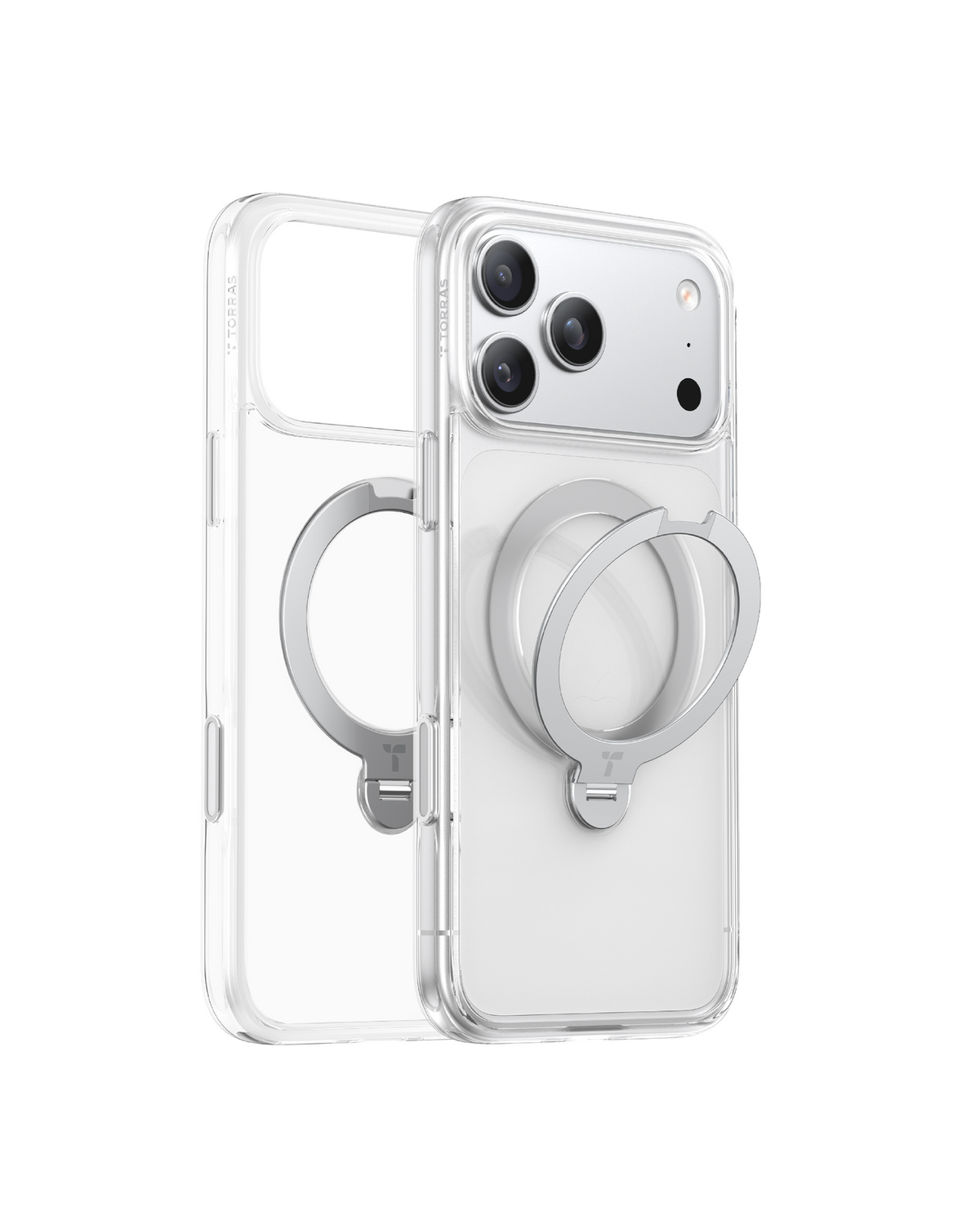 Ostand Q3 Spin MagSafe Case iPhone 18 Pro Max in Clear/Silver - Torras