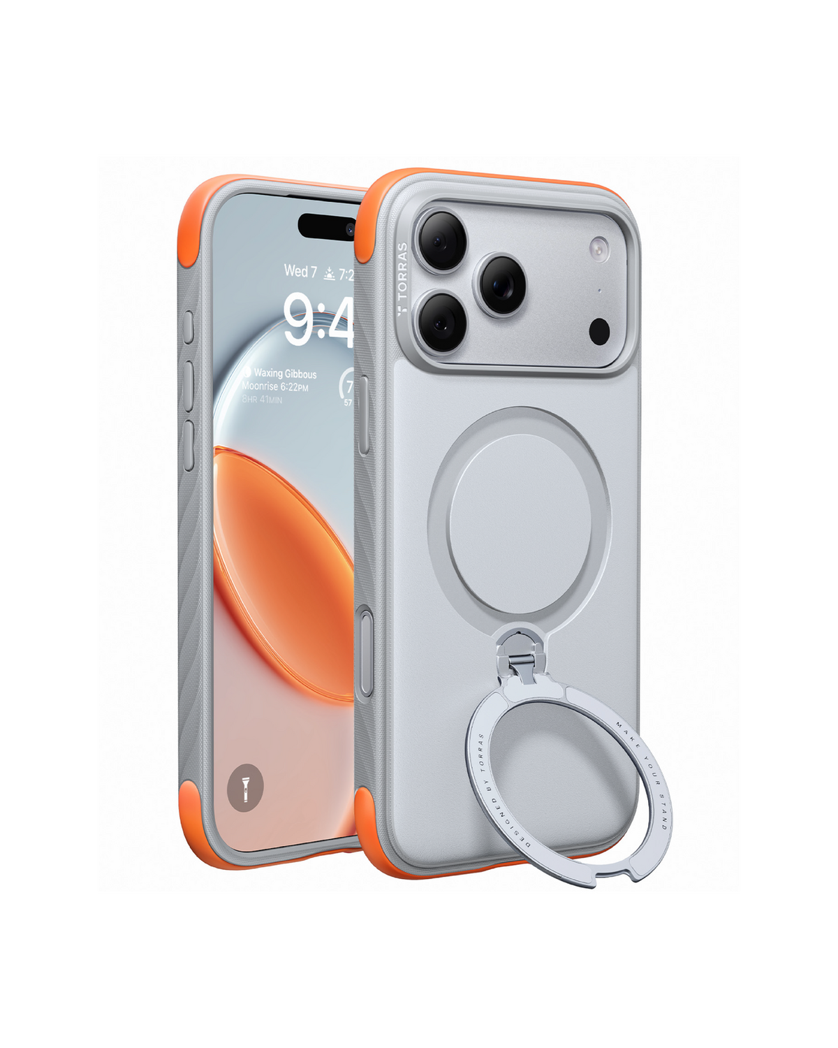 Ostand Q3 Rugg MagSafe Case iPhone 18 Pro in White - Torras