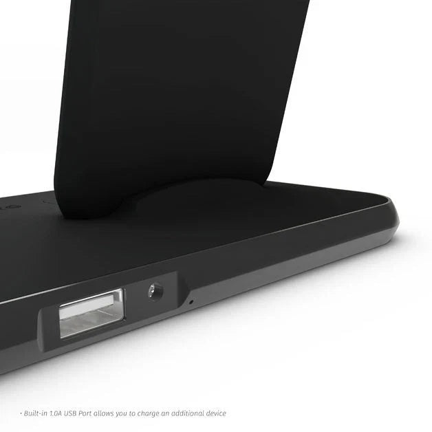 Zens Aluminium Dual Wireless Charging Dock for SmartPhone + Airpods - Black - Mac Addict