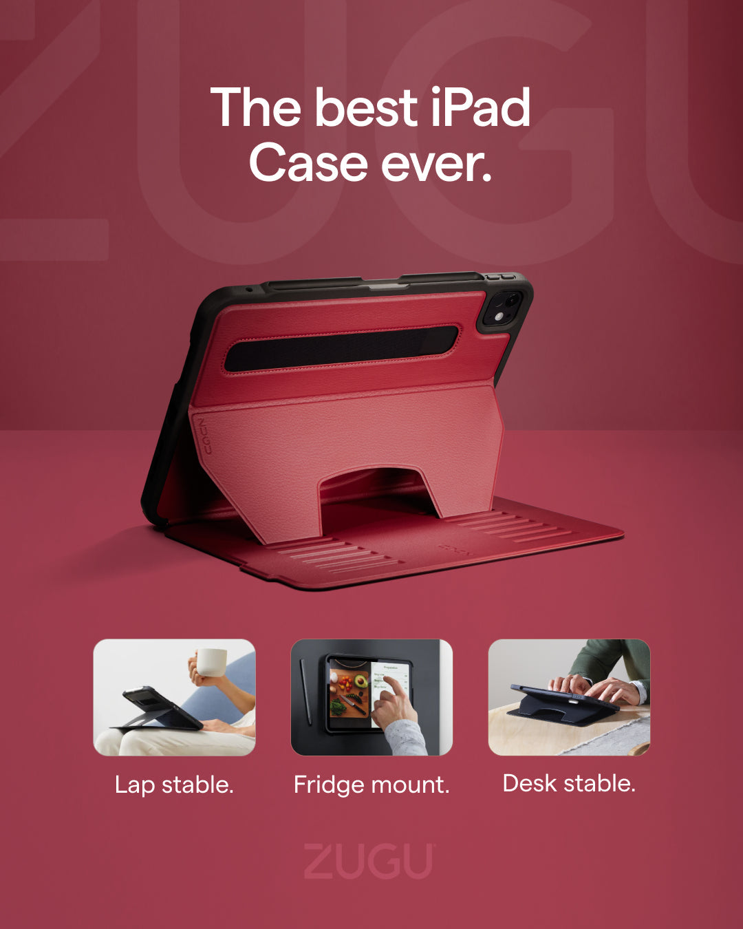 Zugu Case For iPad Pro 13 M4 7th Gen 2024 - Red
