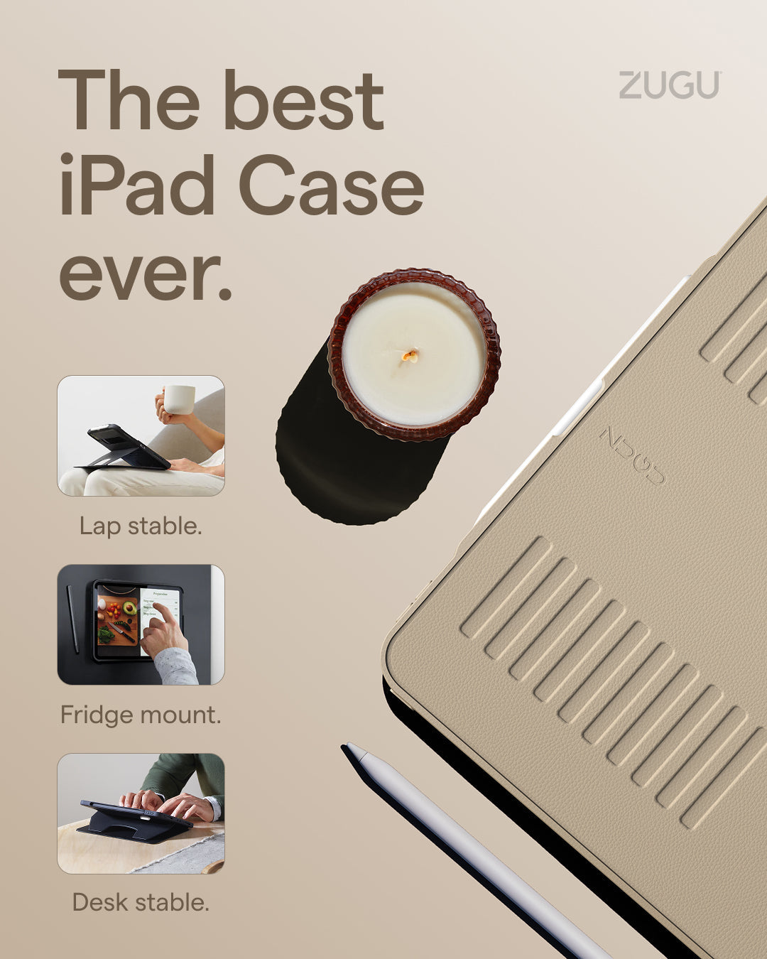 Zugu Case For iPad Pro 13 M4 7th Gen 2024 - Sand