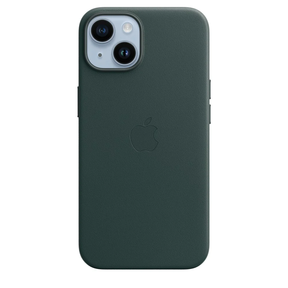 Apple Official Leather Case with MagSafe for iPhone 14 Standard - Forest Green