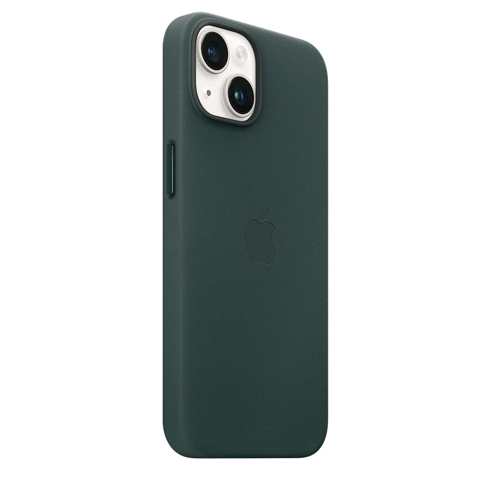 Apple Official Leather Case with MagSafe for iPhone 14 Standard - Forest Green