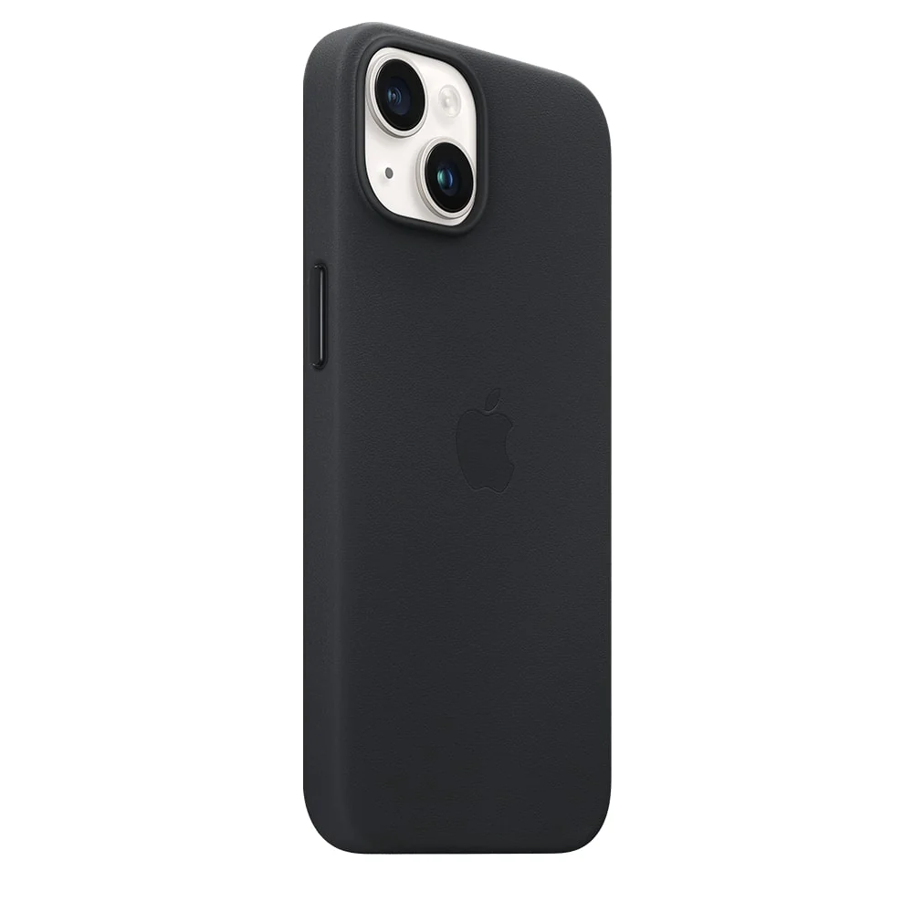 Apple Official Leather Case with MagSafe for iPhone 14 Standard - Midnight