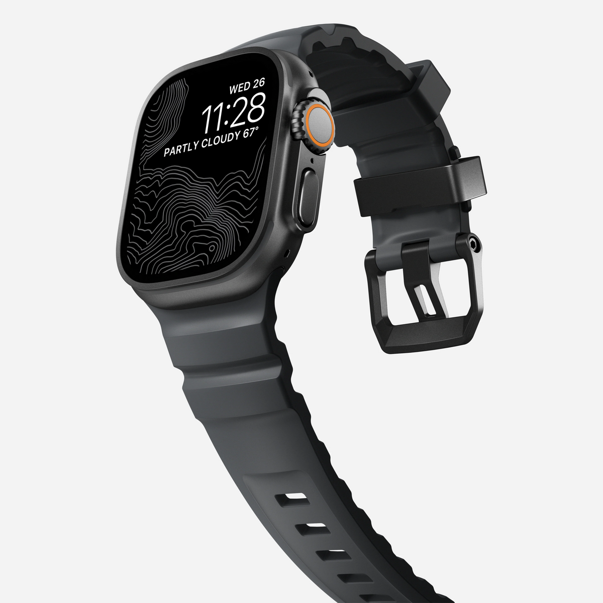 Nomad Rocky Point Band for Apple Watch 42-49 & Ultra 1 / 2 - Storm (Black Hardware)