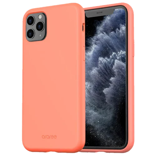 Araree Typo-Skin Silicone Case iPhone 11 Coral Pink - Mac Addict