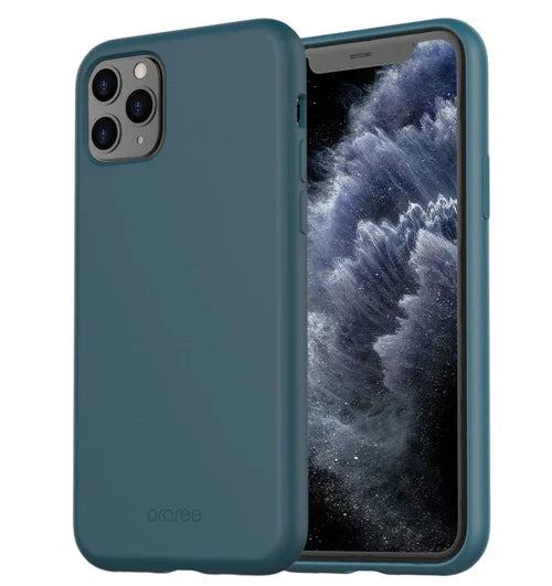 Araree Typo-Skin Silicone Case iPhone 11 Forest Blue - Mac Addict