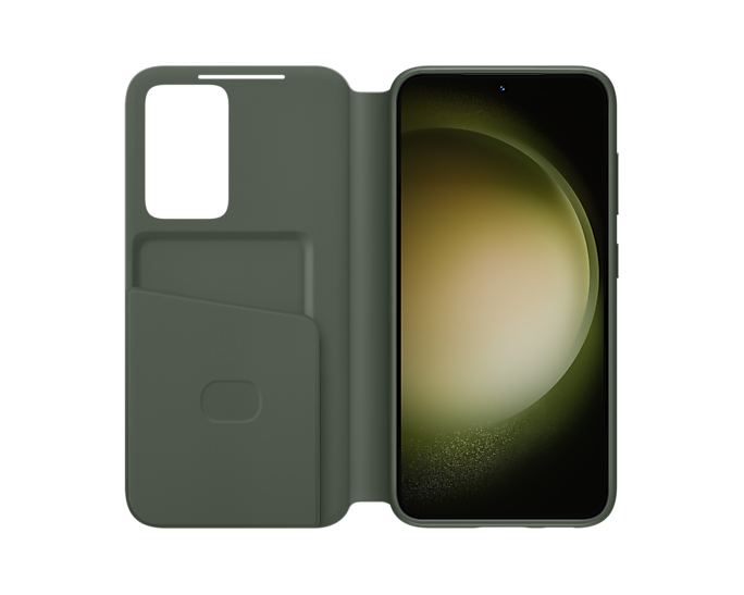 Samsung Official Smart View Wallet Case S23 Standard 6.1 inch - Khaki Green
