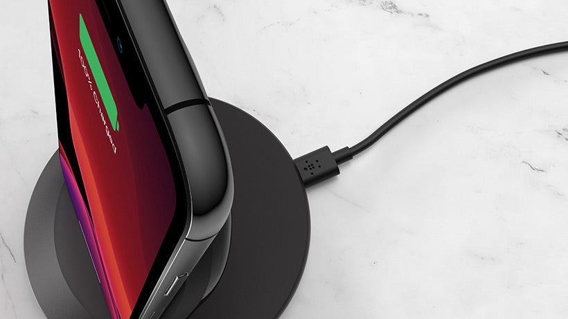 Belkin BoostCharge Wireless 15W Charging Stand & QC 3.0 24W Wall Charger