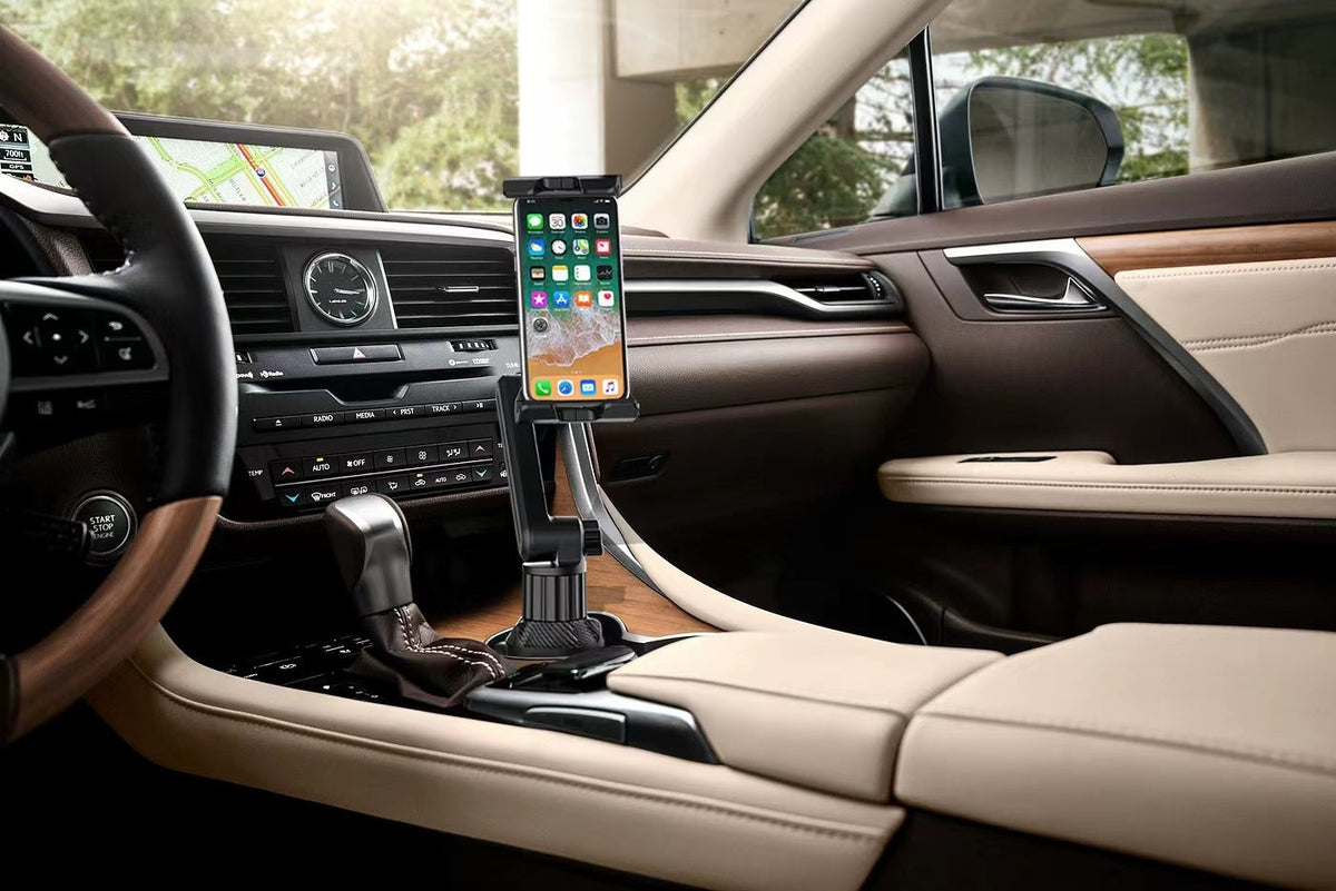 Universal iPad & Tablet Car / Truck Drink Cup Holder Mount - Black