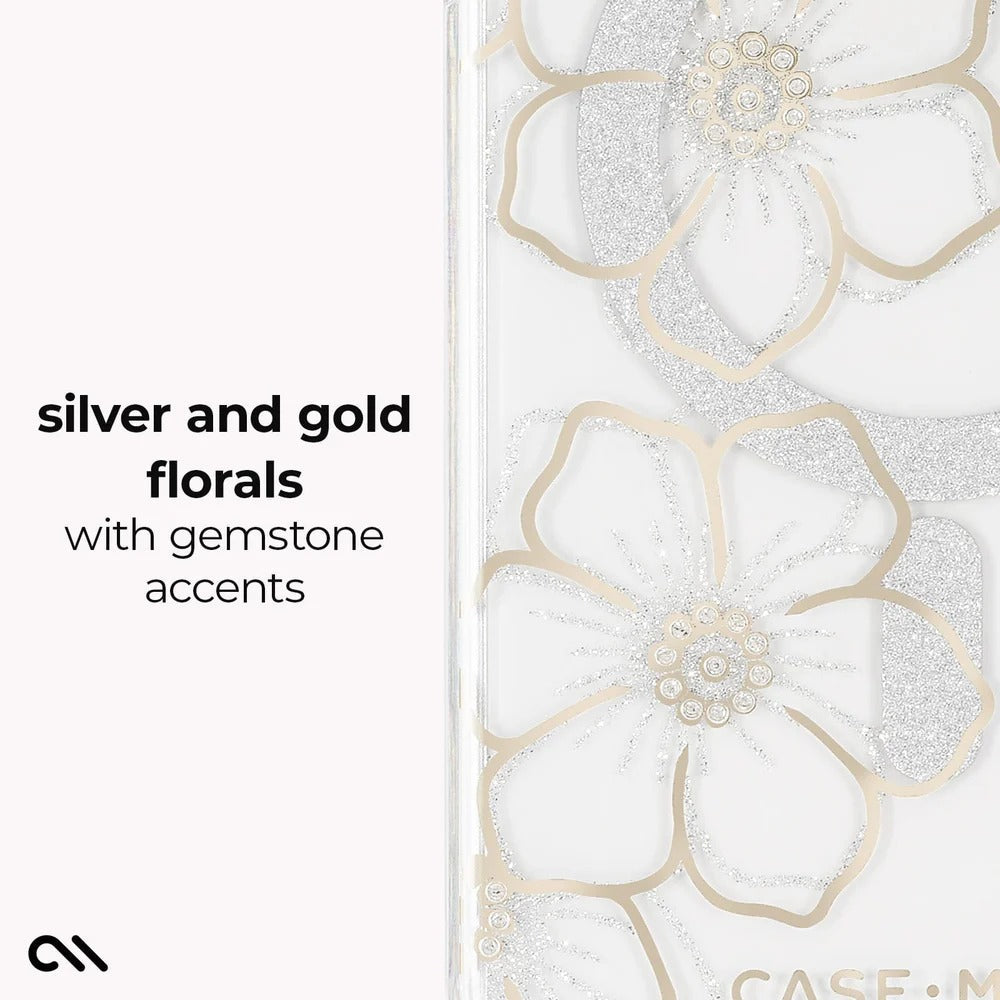 Case-Mate Floral Gem Magnet Case Samsung S26 Plus - Clear