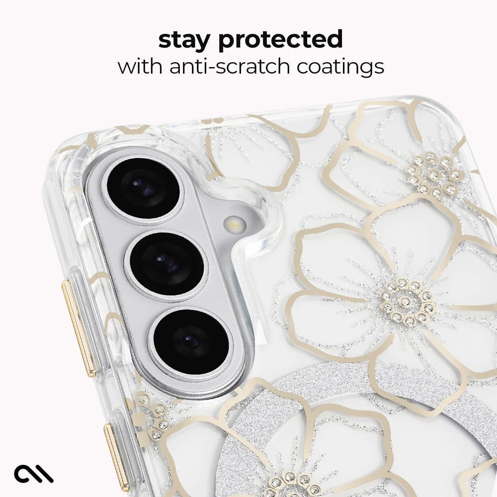 Case-Mate Floral Gem Magnet Case Samsung S26 Plus - Clear