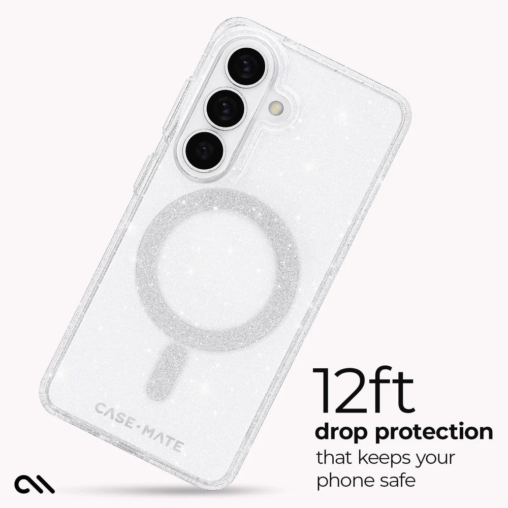 Case-Mate Sheer Twinkle Magnet Case Samsung S26 Standard - Clear