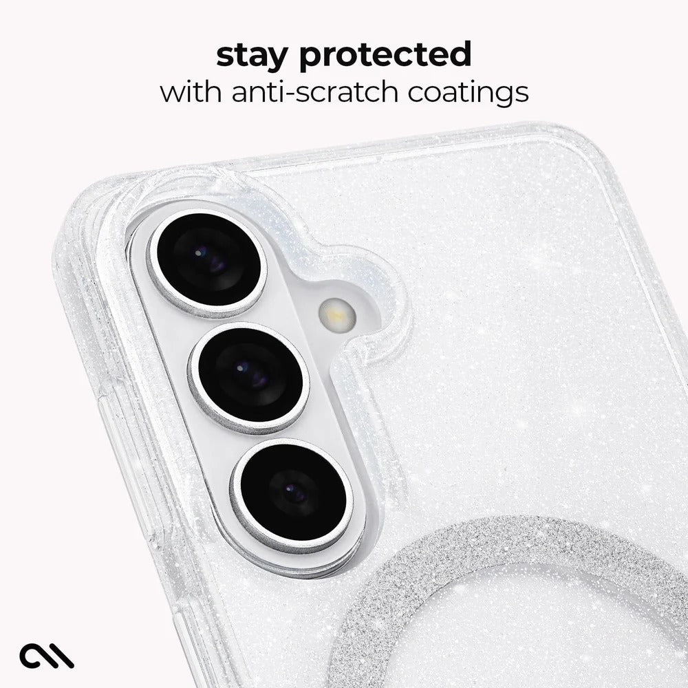Case-Mate Sheer Twinkle Magnet Case Samsung S26 Standard - Clear