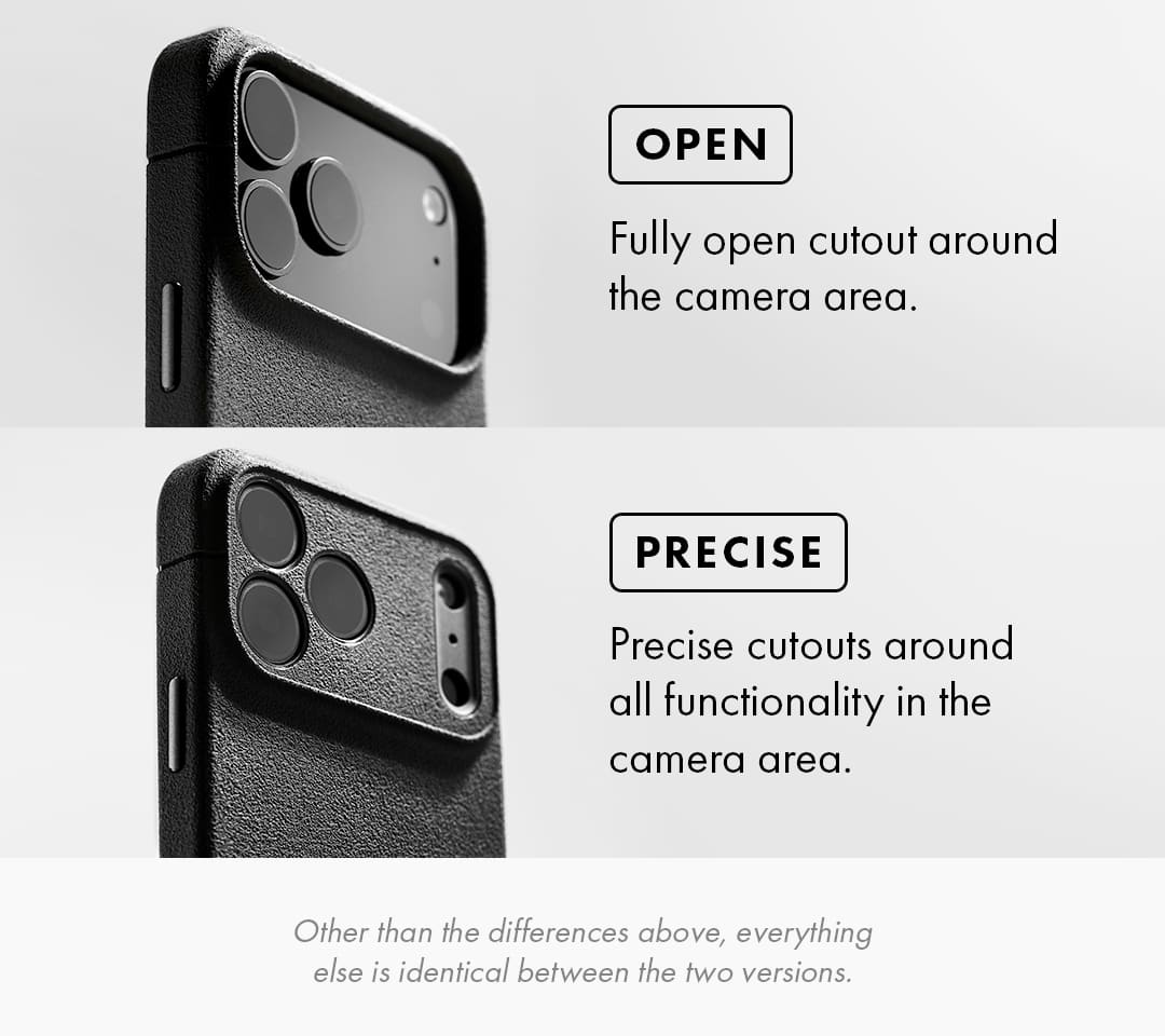 Sheath (OPEN) Case MagSafe iPhone 18 Pro 6.3 in Black - Caudabe