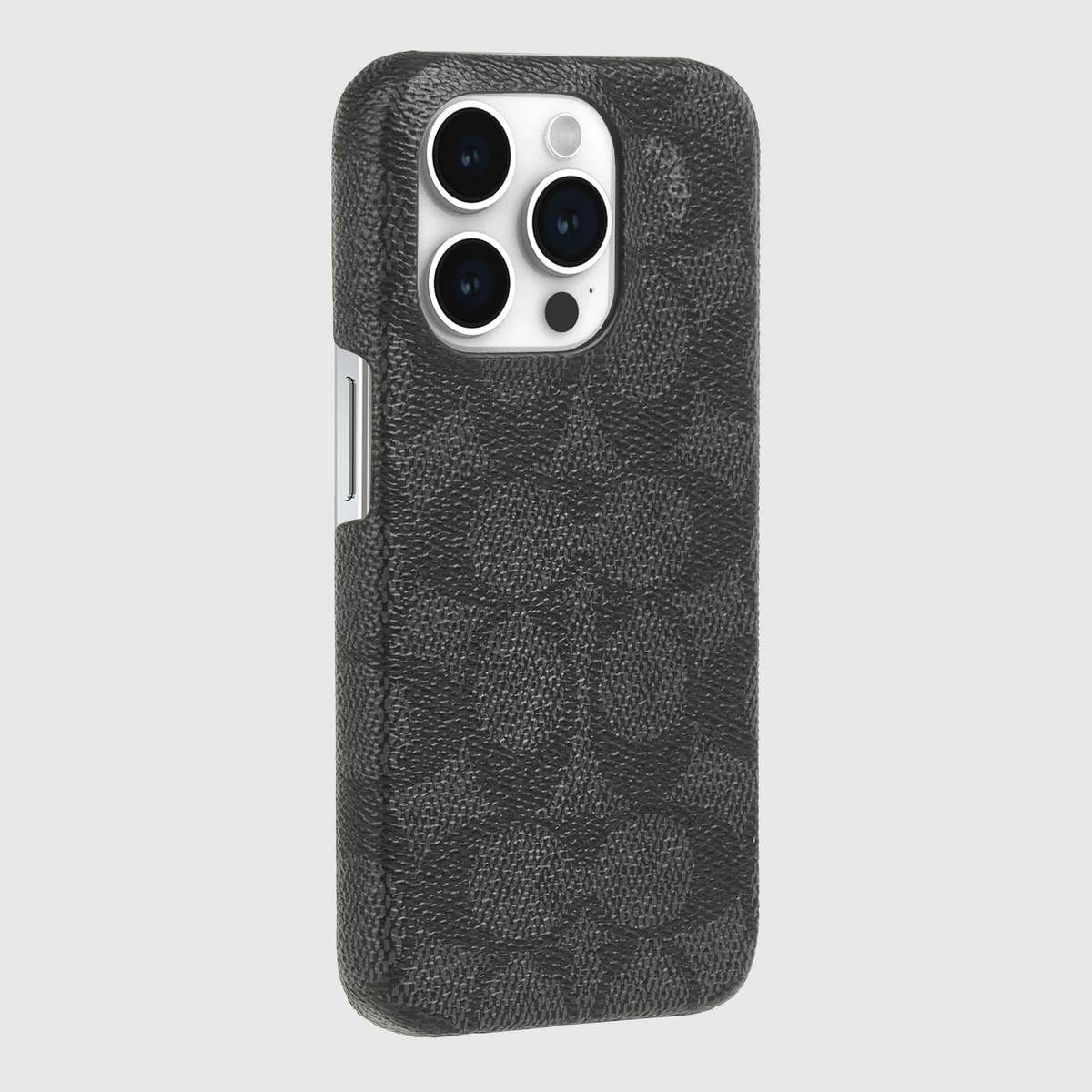Coach Slim Case Signature for iPhone 15 Pro Charcoal