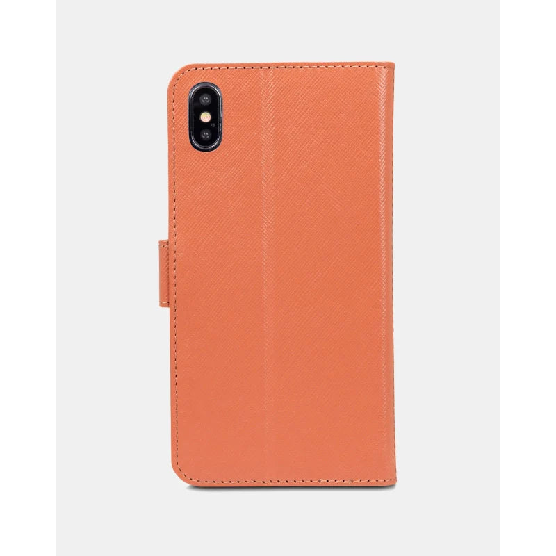 Dbramante1928 Milano Saffiano Leather Folio Case iPhone XS Max - Rusty Rose