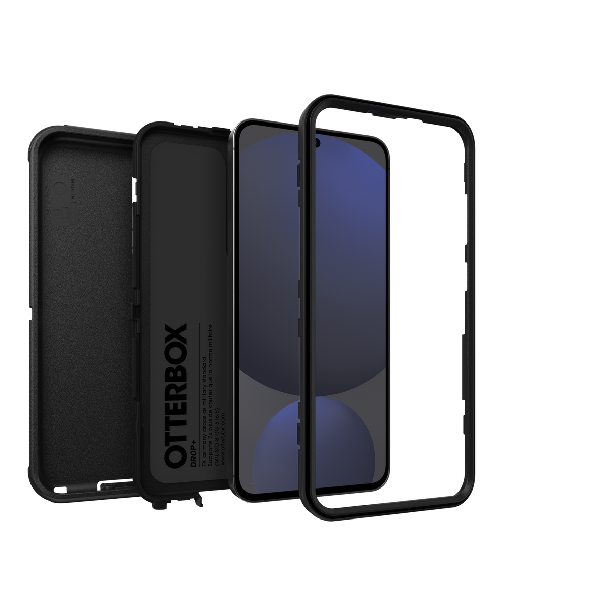 Otterbox Defender Case Samsung S24 FE 5G 6.7 inch (NO HOLSTER) - Black - Mac Addict