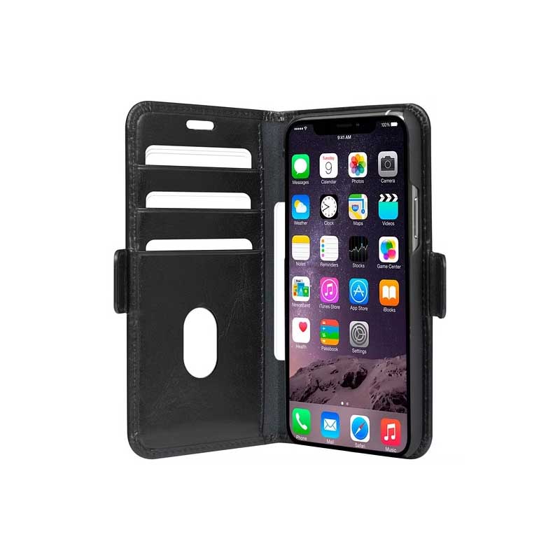 Dbramante1928 Copenhagen Plus Leather Folio Case iPhone 11 Pro / X / Xs- Black