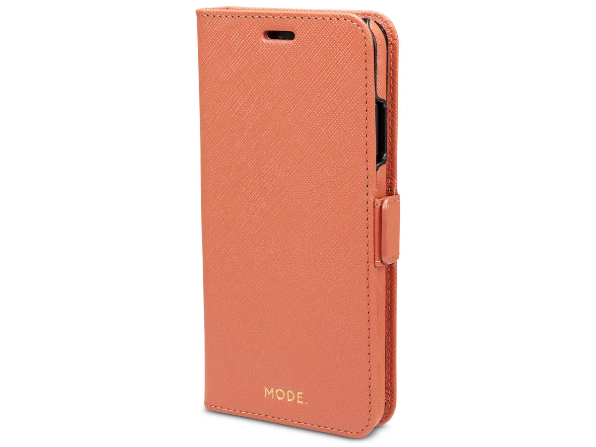 Dbramante1928 New York Leather Folio Case iPhone XS Max -Rusty Rose