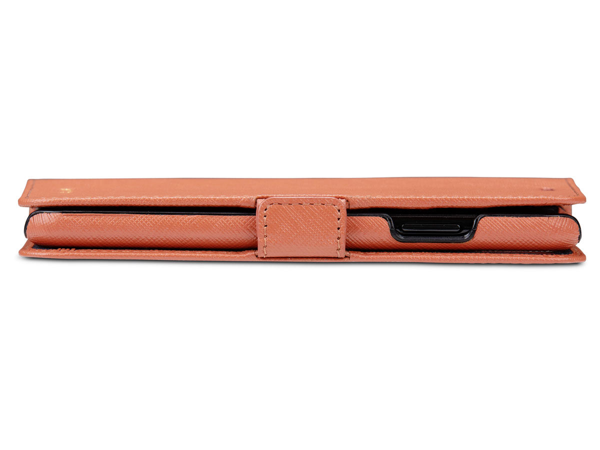 Dbramante1928 New York Leather Folio Case iPhone XS Max -Rusty Rose