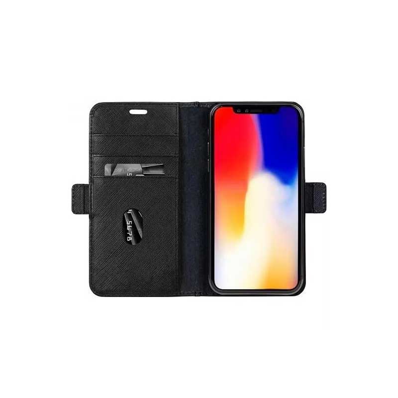 Dbramante1928 Milano Saffiano Leather Folio Case iPhone XS Max - Black