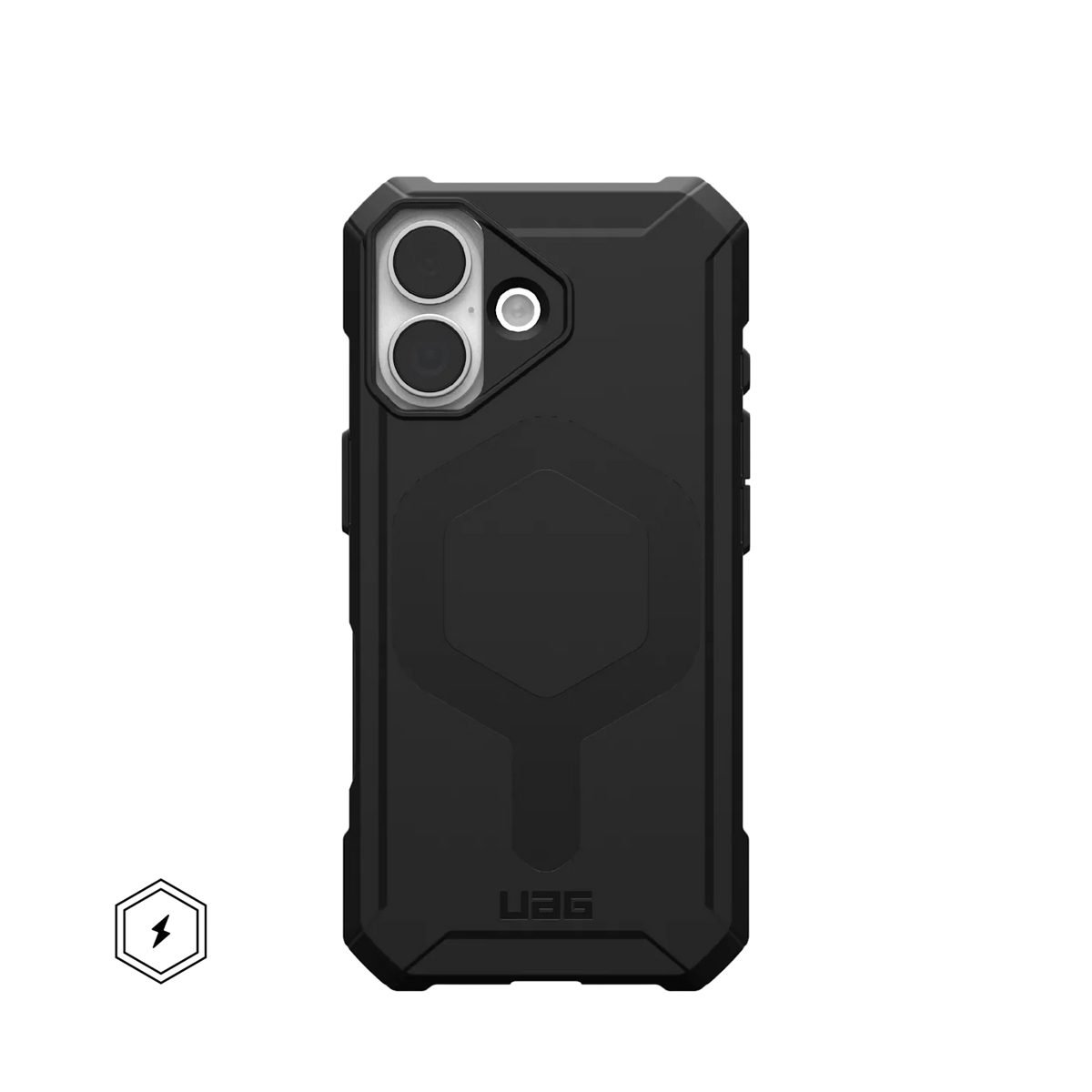 uag case for iphone 17 standard black front view