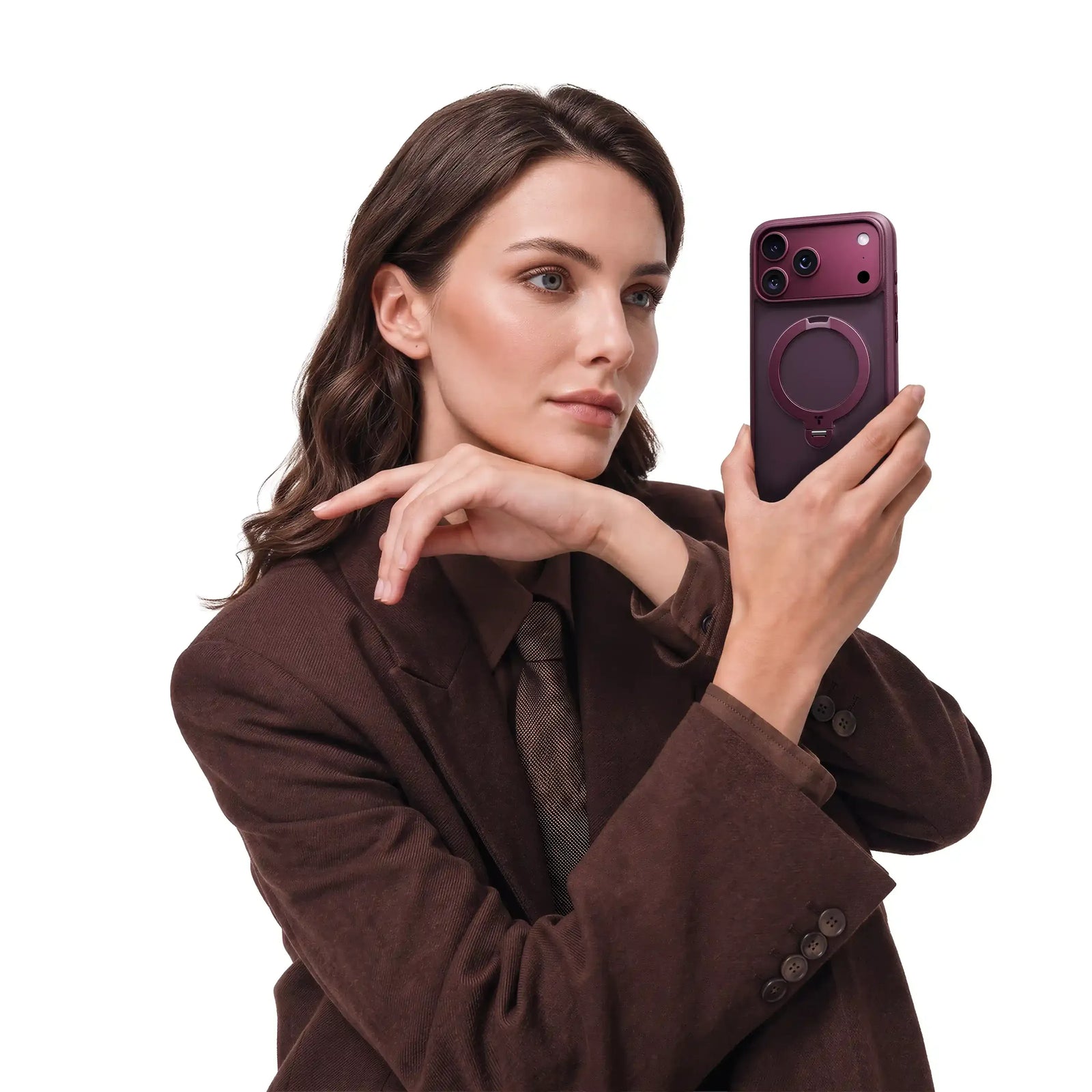 Ostand Q3 Spin MagSafe Case iPhone 18 Pro in Purple - Torras