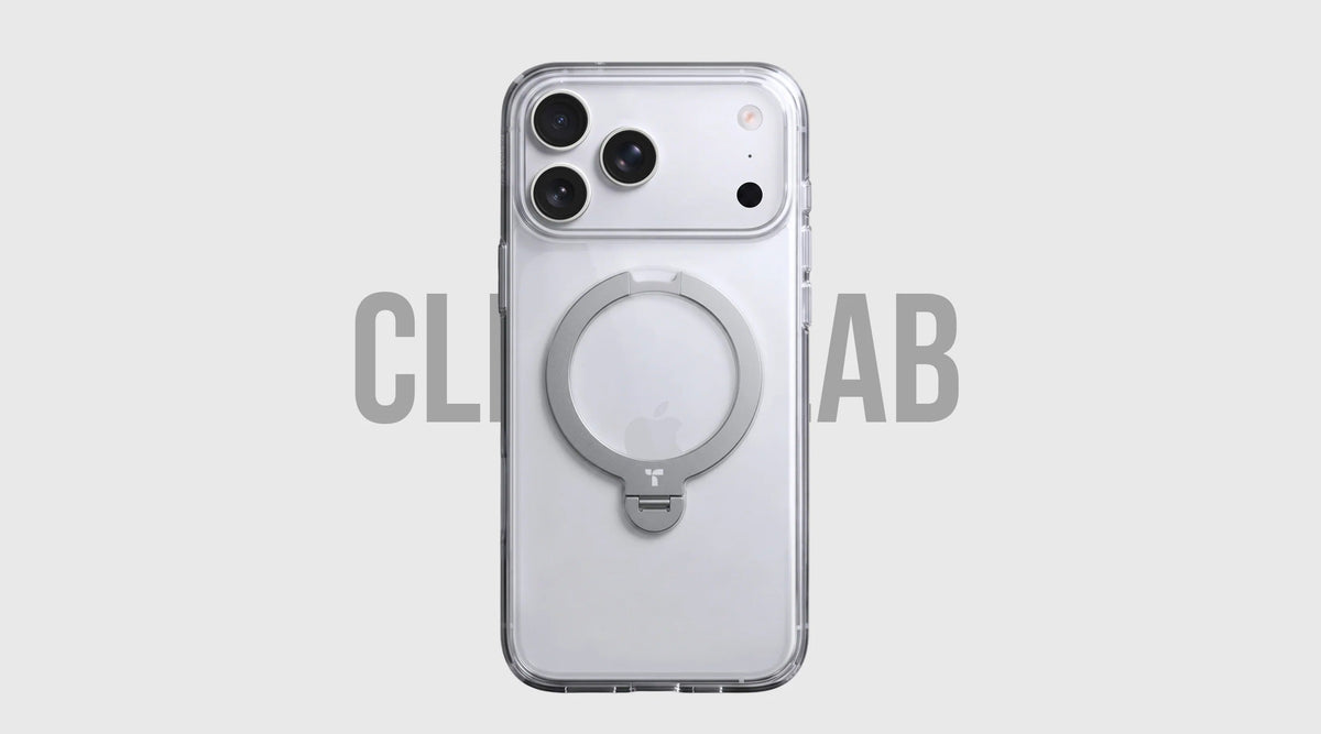 Ostand Q3 Spin MagSafe Case iPhone 18 Pro Max in Clear/Silver - Torras